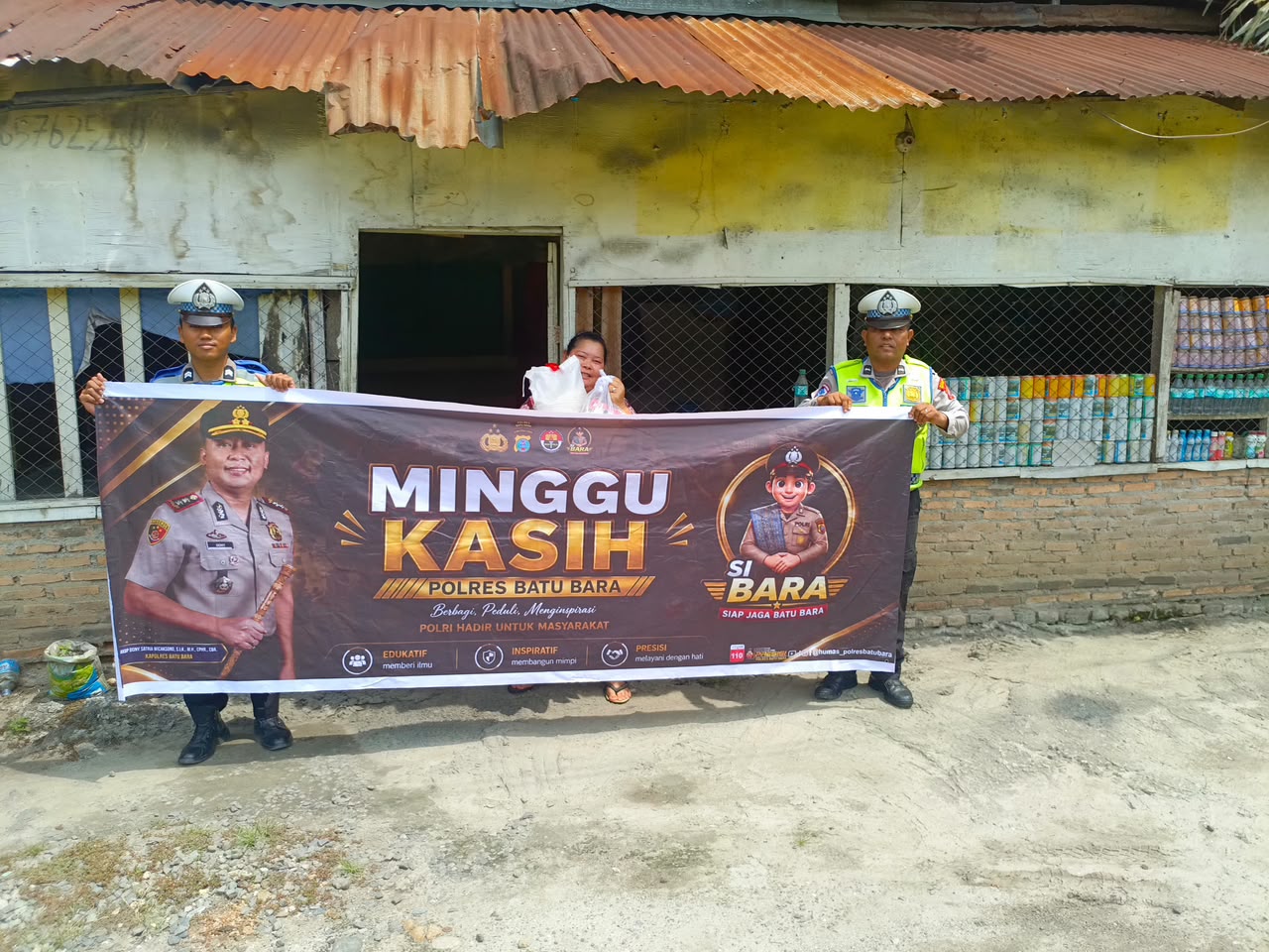 Satlantas Polres Batu Bara Gelar Minggu Kasih, Atur Lalu Lintas Dan Berbagi Sembako