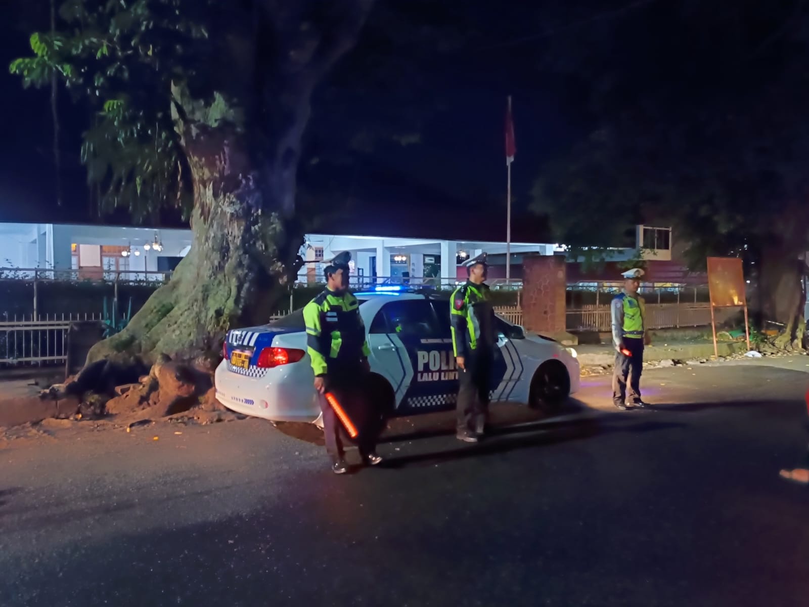 Sat Lantas Polres Pematangsiantar Gelar Blue Light Patrol Malam, Jaga Kamtibmas Dan Tertib Lalu Lintas