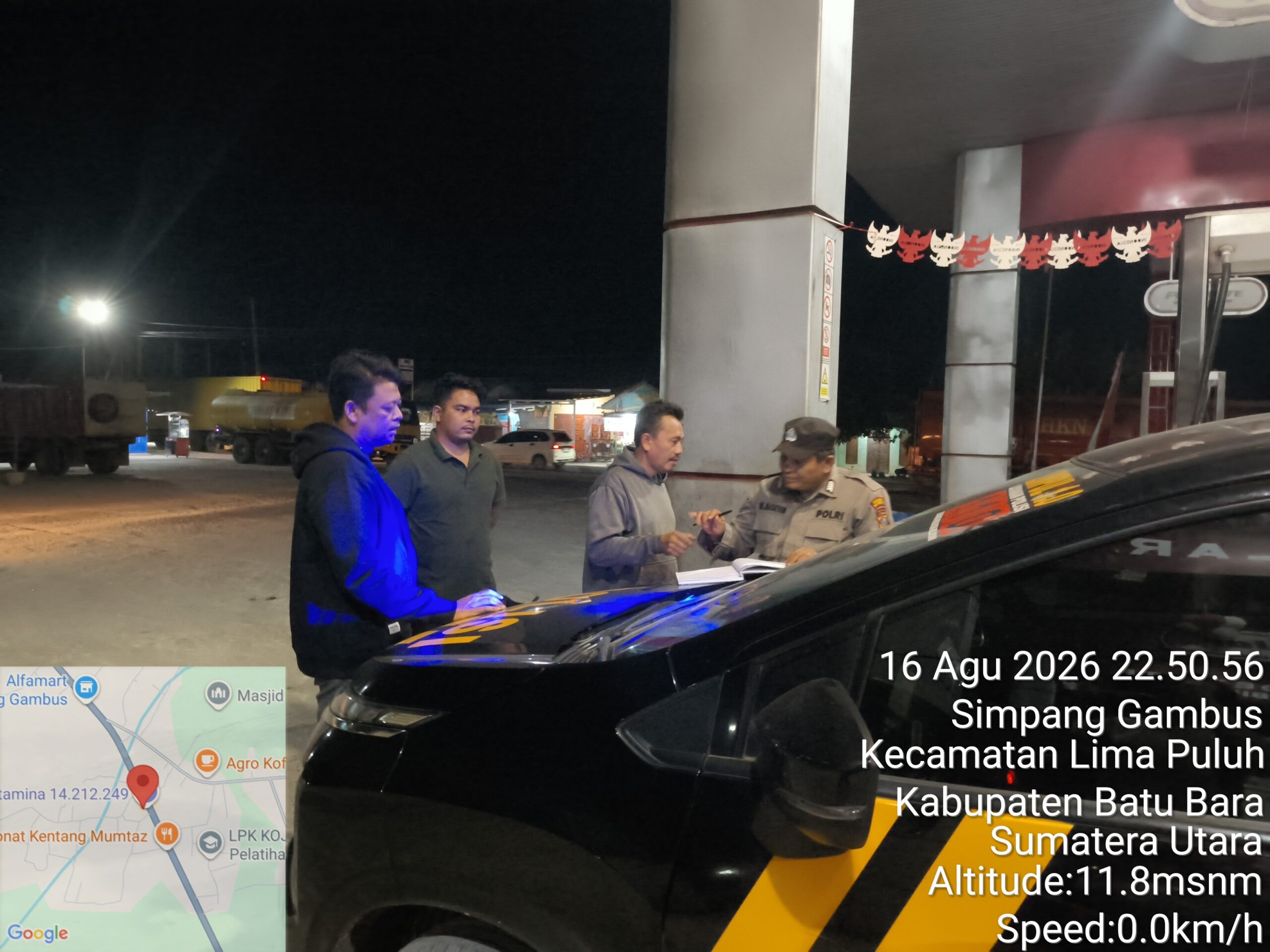 Polsek Lima Puluh Patroli SPBU, Antisipasi Antrian Dan Cegah Penimbunan BBM