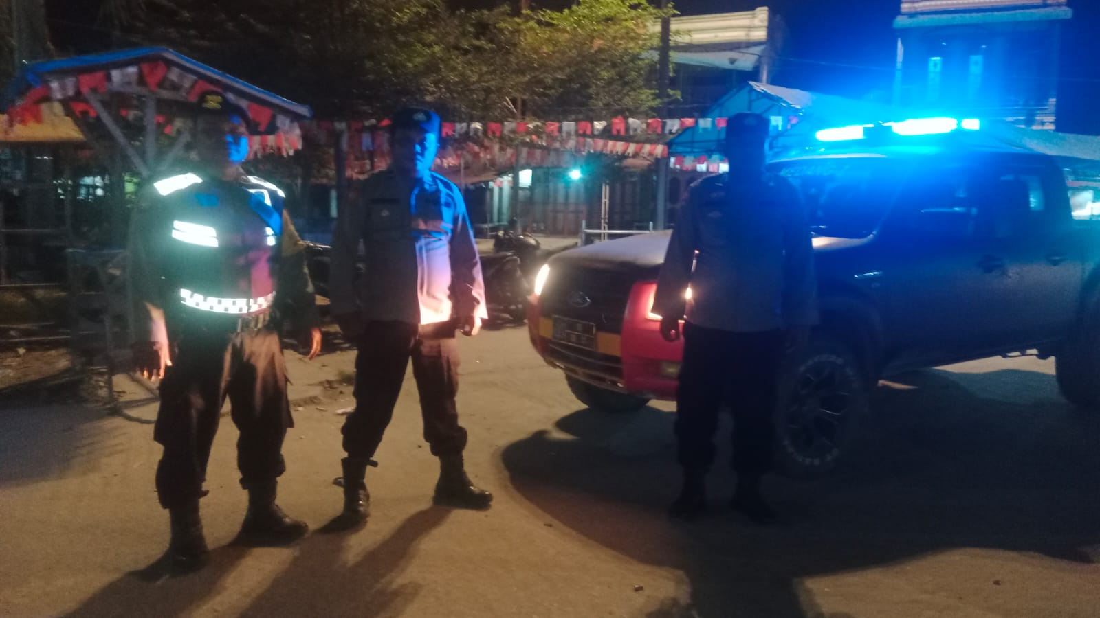 Polsek Medang Deras Patroli KRYD Malam, Sasar Titik Rawan Kejahatan Jalanan