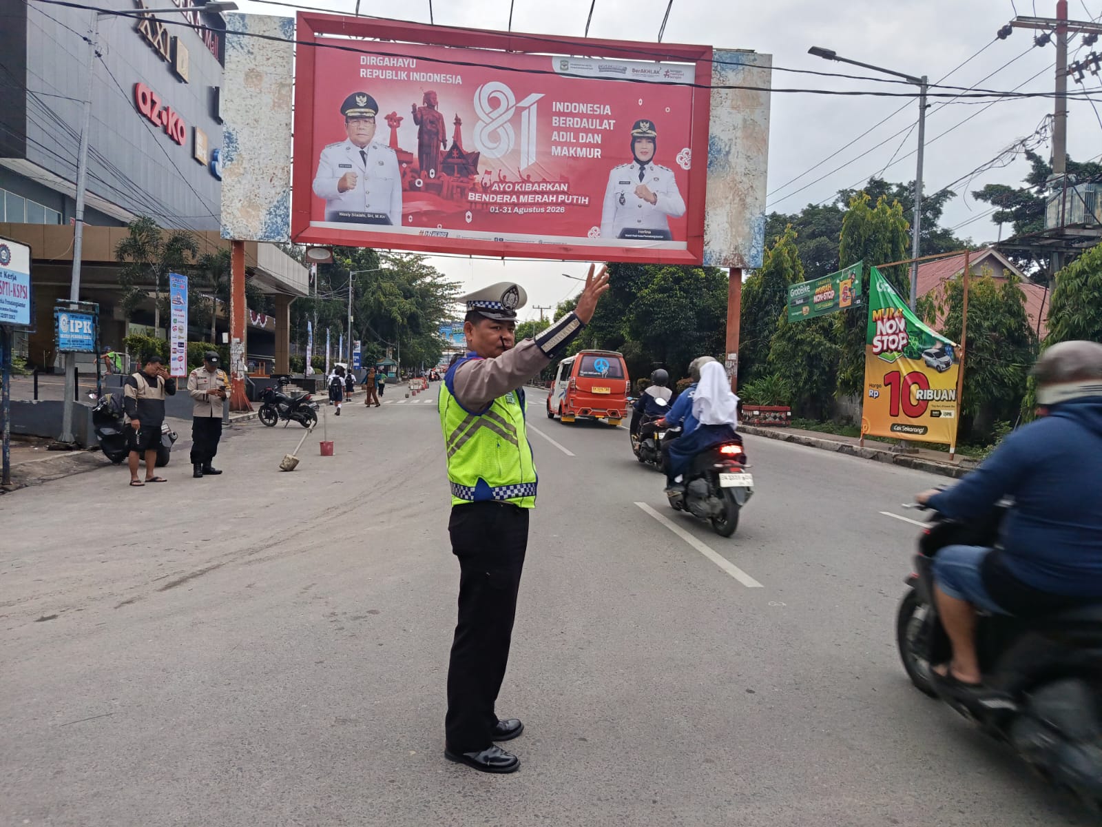 Sat Lantas Polres Pematangsiantar Gelar Pos Padat Pagi, Amankan 35 Titik Persimpangan Kota