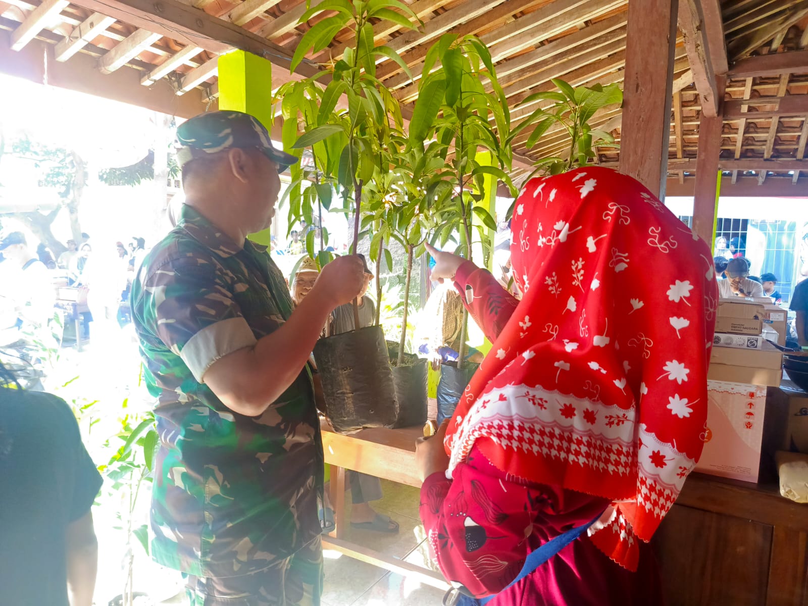 Babinsa Blumbang Hadirkan Cara Unik Rayakan HUT Warga, Sedekah Pohon untuk Lingkungan dan Kebersamaan