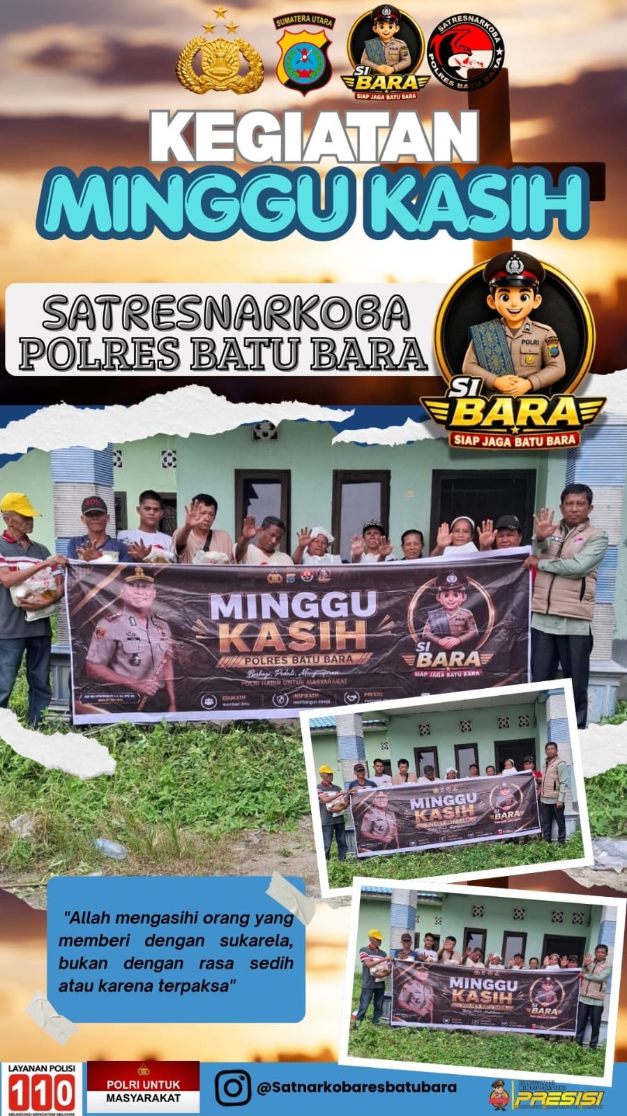 Polres Batu Bara Gelar Minggu Kasih dan Pengamanan Ibadah, Perkuat Kepedulian kepada Masyarakat