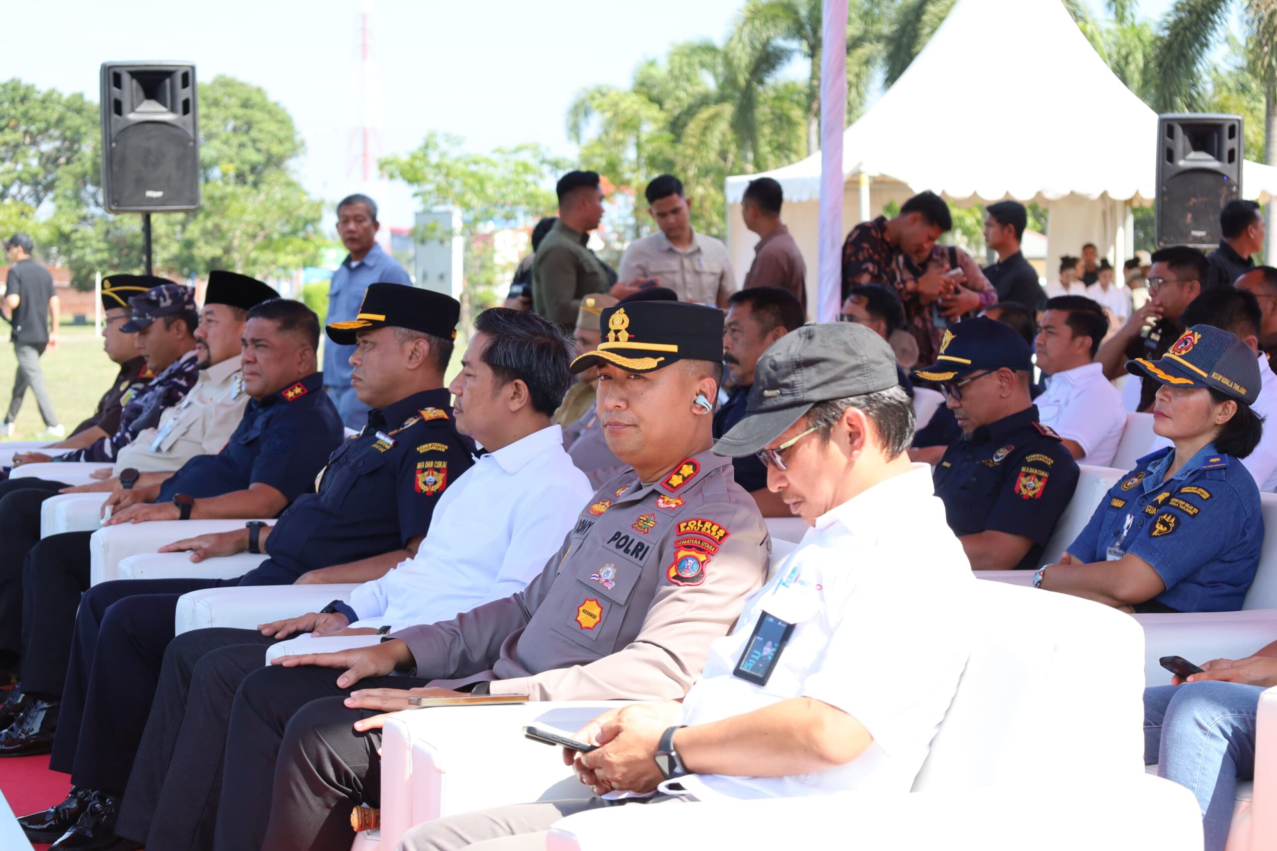 Kapolres Batu Bara Hadiri Apel Gabungan Operasi Pengawasan Perairan Batu Bara dan Sergai