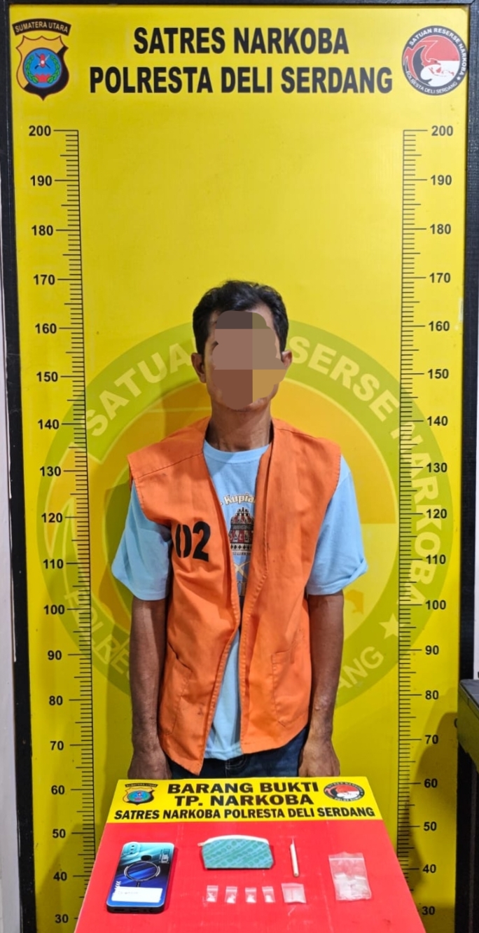 Warga Tanjung Morawa berinisial P miliki Narkoba, ditangkap Sat Resnarkoba Polresta Deli Serdang